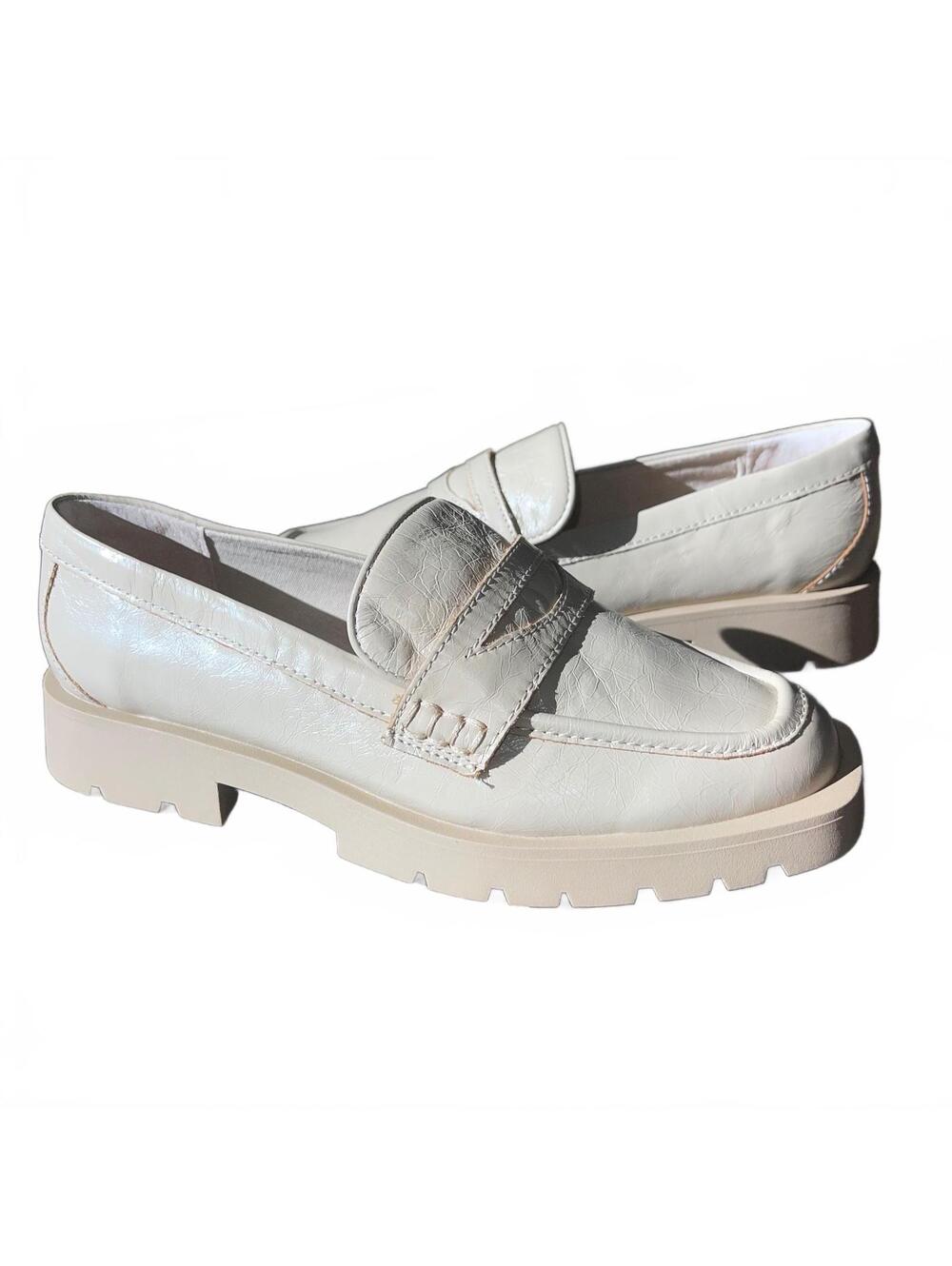 Dolce Vita lug sole loafers 8.5 cream leather minimalist